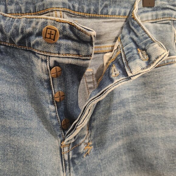 Ksubi Blue Van Winkle No Glory Jeans Disressed Skinny-fit Low-rise - Size 32 - Picture 6 of 12